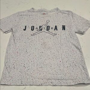 Jordan Kids White T-Shirt with Speckled Design